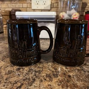 Smithsonian Institute 3D Pottery Art Deco Print Mugs